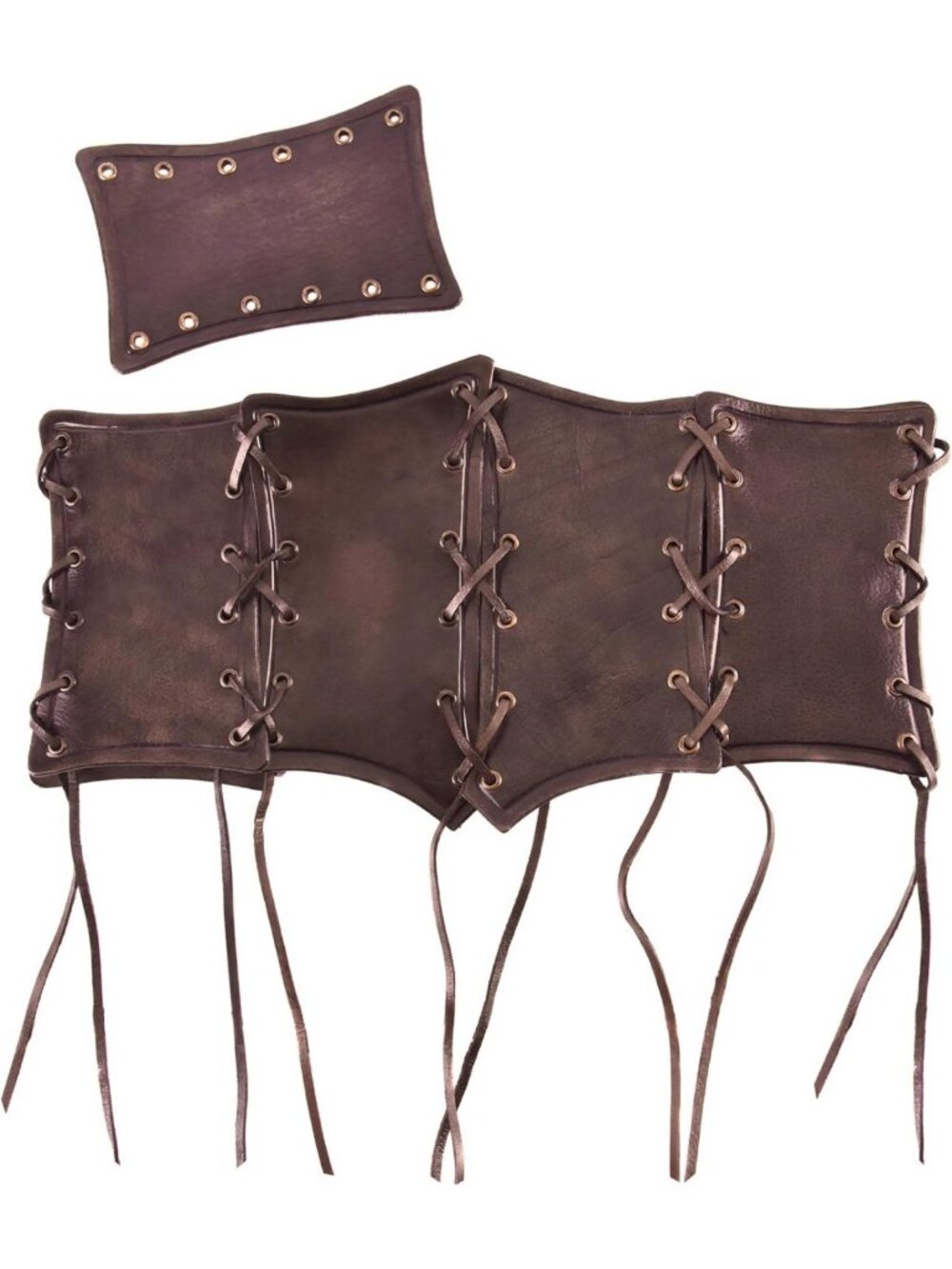 Women's Leather Underbust Corset - Lace-Up Waist Cincher for Steampunk